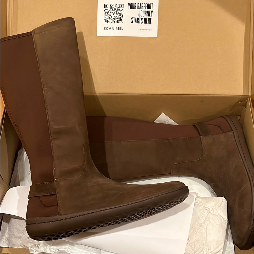Vivobarefoot tall brown boots